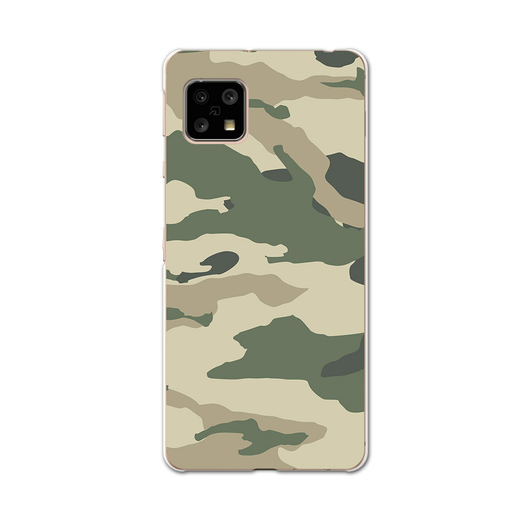 AQUOS sense5G 専用ケース ハードケース SHG03 au igcase スマホカバー カバー ケース 008444 チェック ボーダー グリーン 緑 迷彩 模様