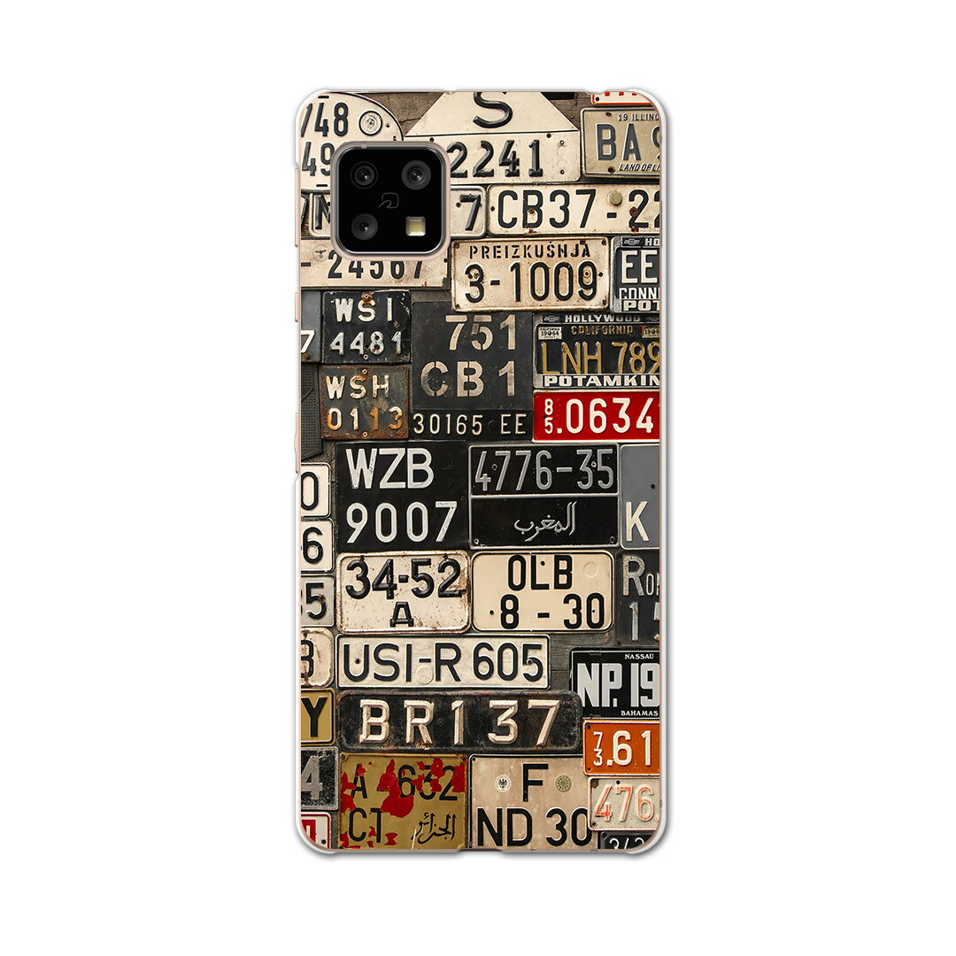 Mobile Phone Cases - AQUOS sense5G 専用ケース ハードケース SHG03 au igcase スマホカバー カバー ケース 008544 ユニーク ナンバー　プレート　カラフル　写真