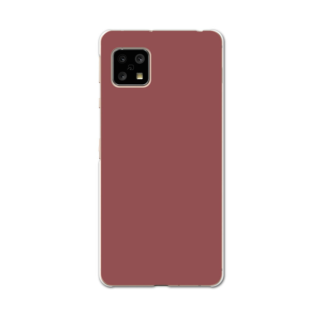 乐天商城 - AQUOS sense5G 専用ケース ハードケース SHG03 au igcase スマホカバー カバー ケース 008962 その他 シンプル　無地　赤茶
