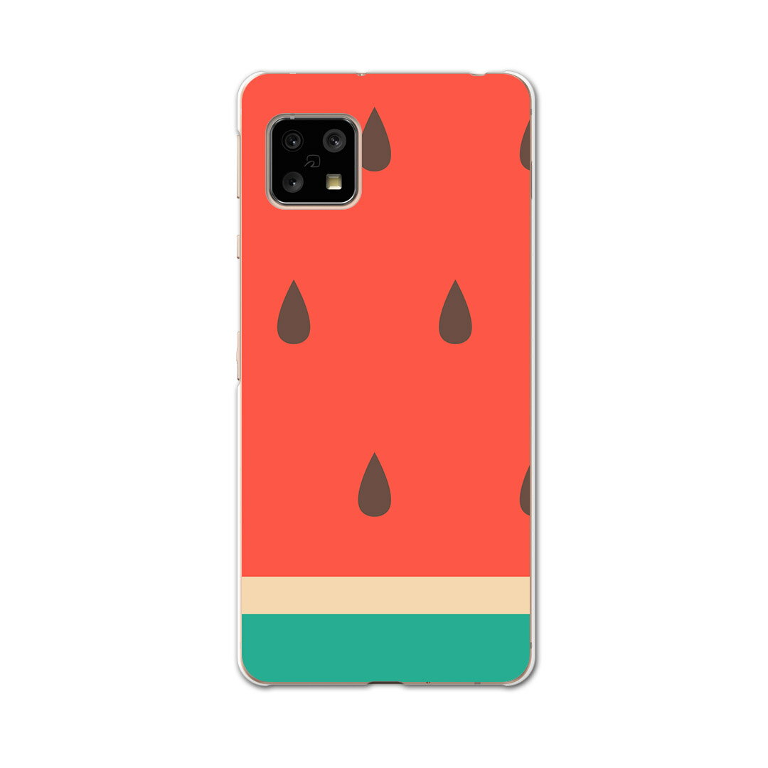 AQUOS sense5G 専用ケース ハードケース SH-53A docomo ドコモ igcase スマホカバー カバー ケース 010433 果物　スイカ　赤　緑