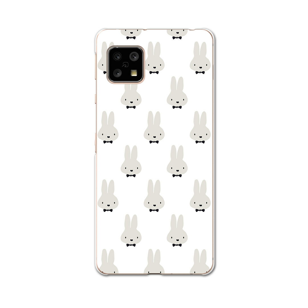 AQUOS sense5G 専用ケース ハードケース SH-53A docomo ドコモ igcase スマホカバー カバー ケース 010486 動物　うさぎ　白　黒