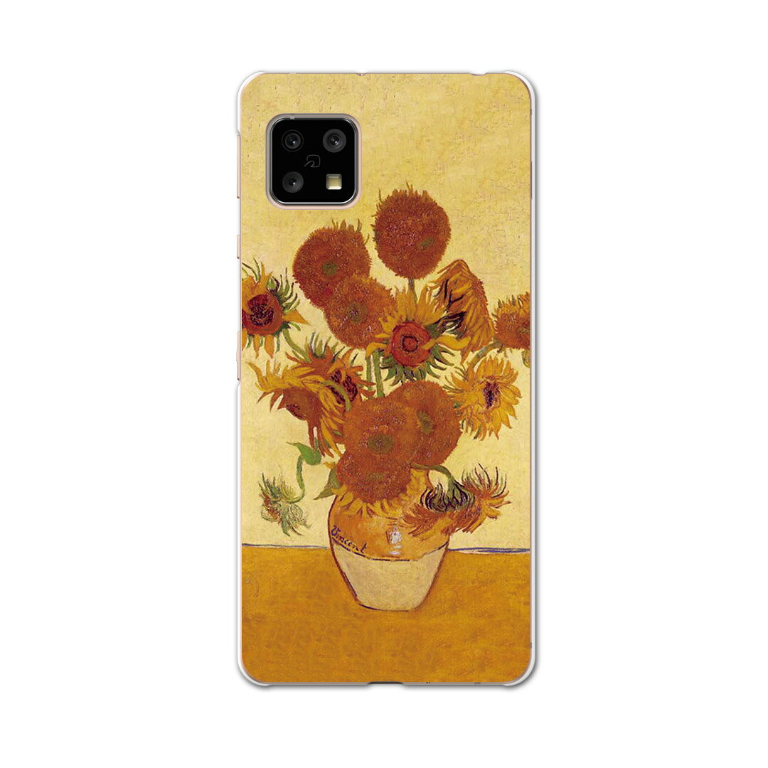 AQUOS Sense4 専用ケース ハードケース SH-41A docomo ドコモ igcase スマホカバー カバー ケース 011466 ゴッホ ひまわり 絵画
