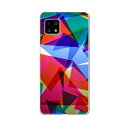 AQUOS Sense4 専用ケース ハードケース SH-41A docomo ドコモ igcase スマホカバー カバー ケース 012302 カラフル 柄 三角(2)