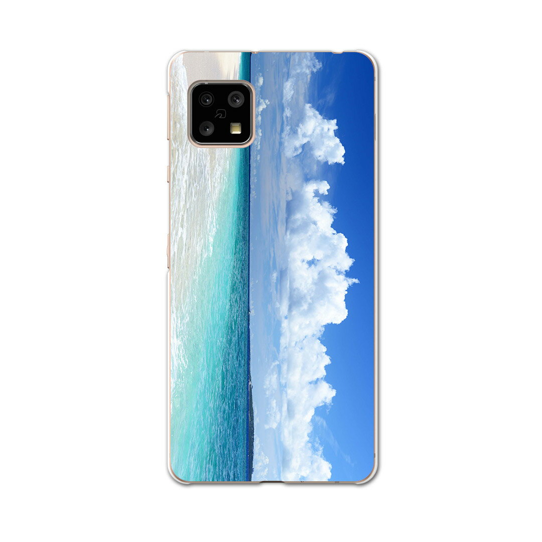 AQUOS sense5G 専用ケース ハードケース SH-53A docomo ドコモ igcase スマホカバー カバー ケース 014899 夏　海　海岸　砂浜