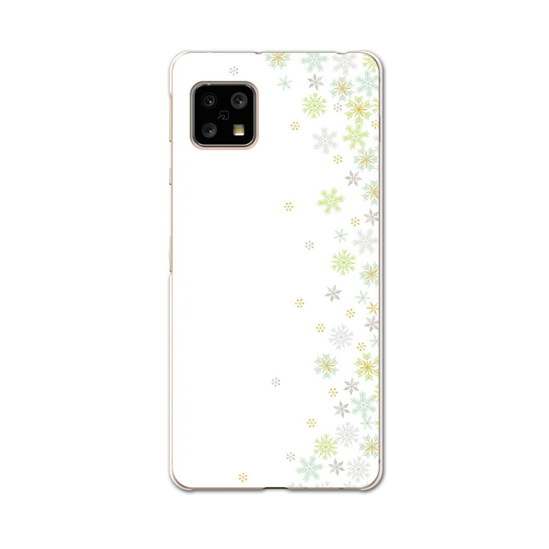 AQUOS sense5G 専用ケース ハードケース SH-53A docomo ドコモ igcase スマホカバー カバー ケース 015255 雪　雪の結晶　クリスマス