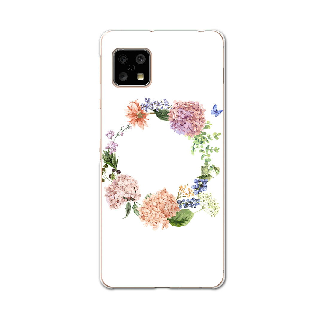 AQUOS Sense4 専用ケース ハードケース SH-41A docomo ドコモ igcase スマホカバー カバー ケース 016329 あじさい 梅雨 花