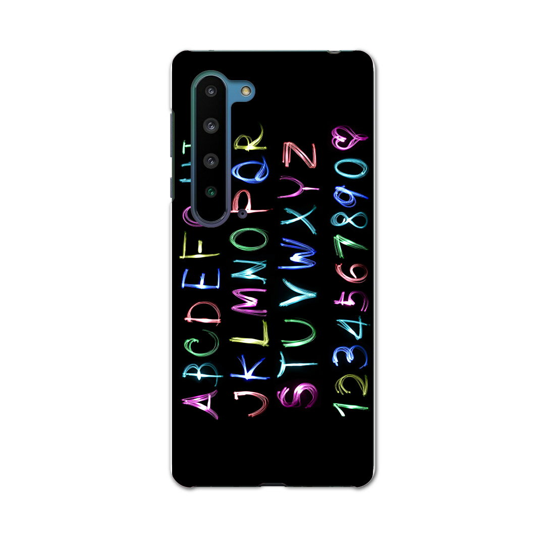 乐天商城 - AQUOS R5G SH-51A アクオス アールファイブジー sh51a ドコモ docomo スマホ カバー ケース スマホケース スマホカバー PC ハードケース 000026 クール アルファベット　カラフル　黒