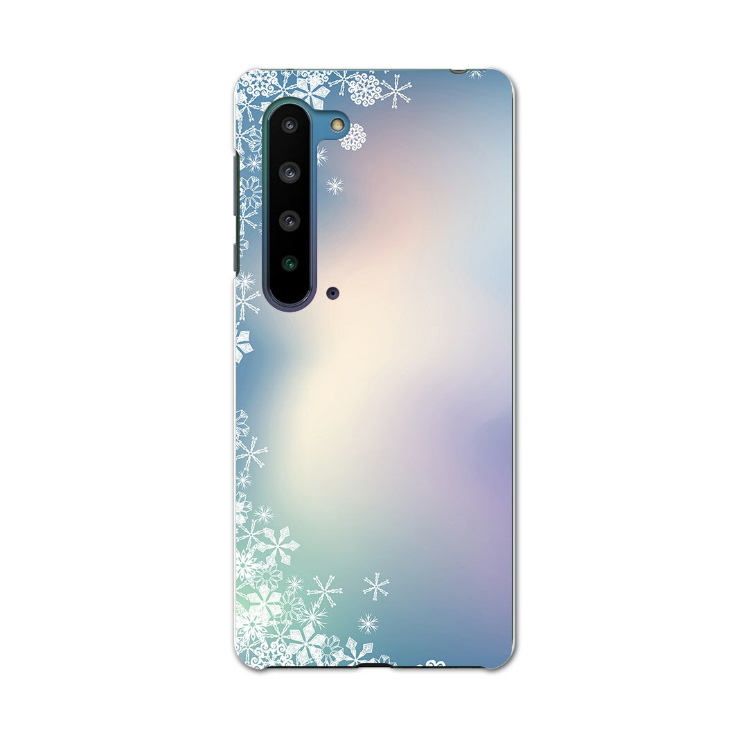 AQUOS R5G SH-51A アクオス アールファイブジー sh51a ドコモ docomo スマホ カバー ケース スマホケース スマホカバー PC ハードケース 001449 その他 雪の結晶　模様