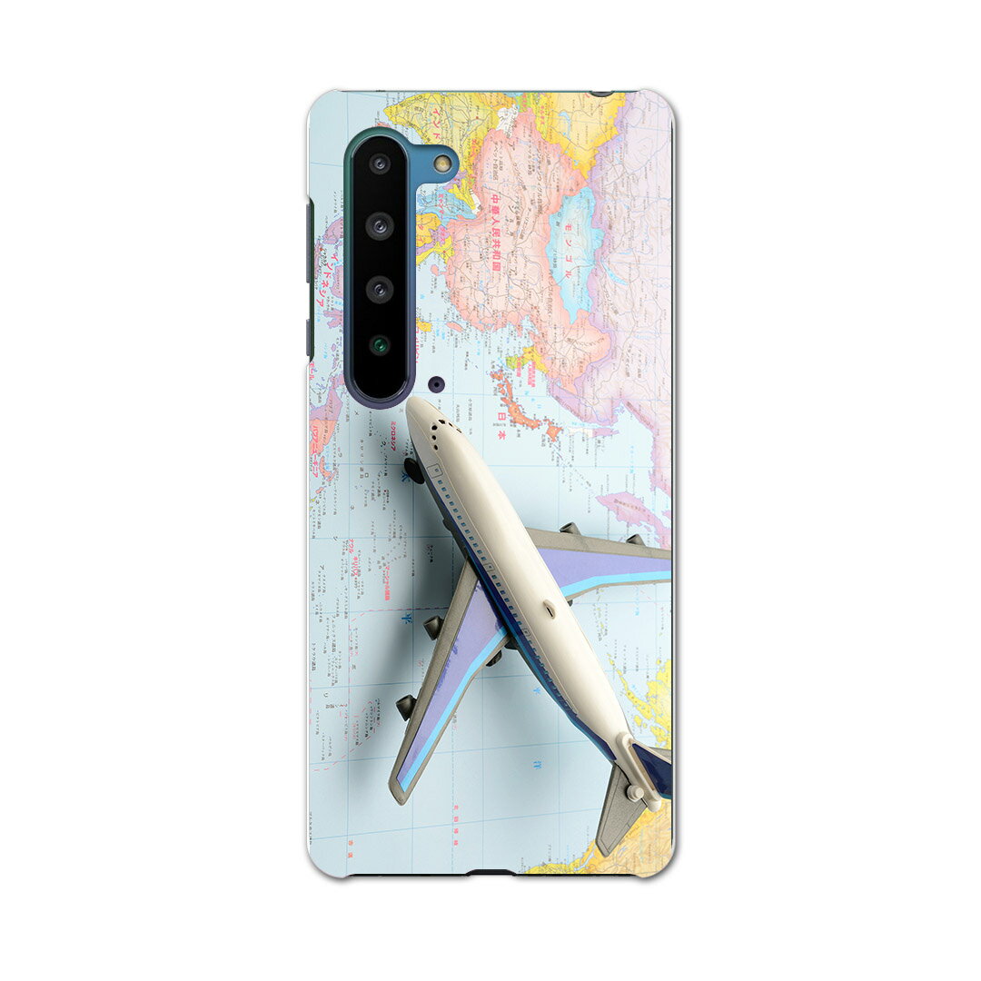 AQUOS R5G アクオス アールファイブジー aquosr5g ソフトバンク SoftBank スマホ カバー ケース スマホケース スマホカバー PC ハードケース 002849 地図　乗り物　飛行機