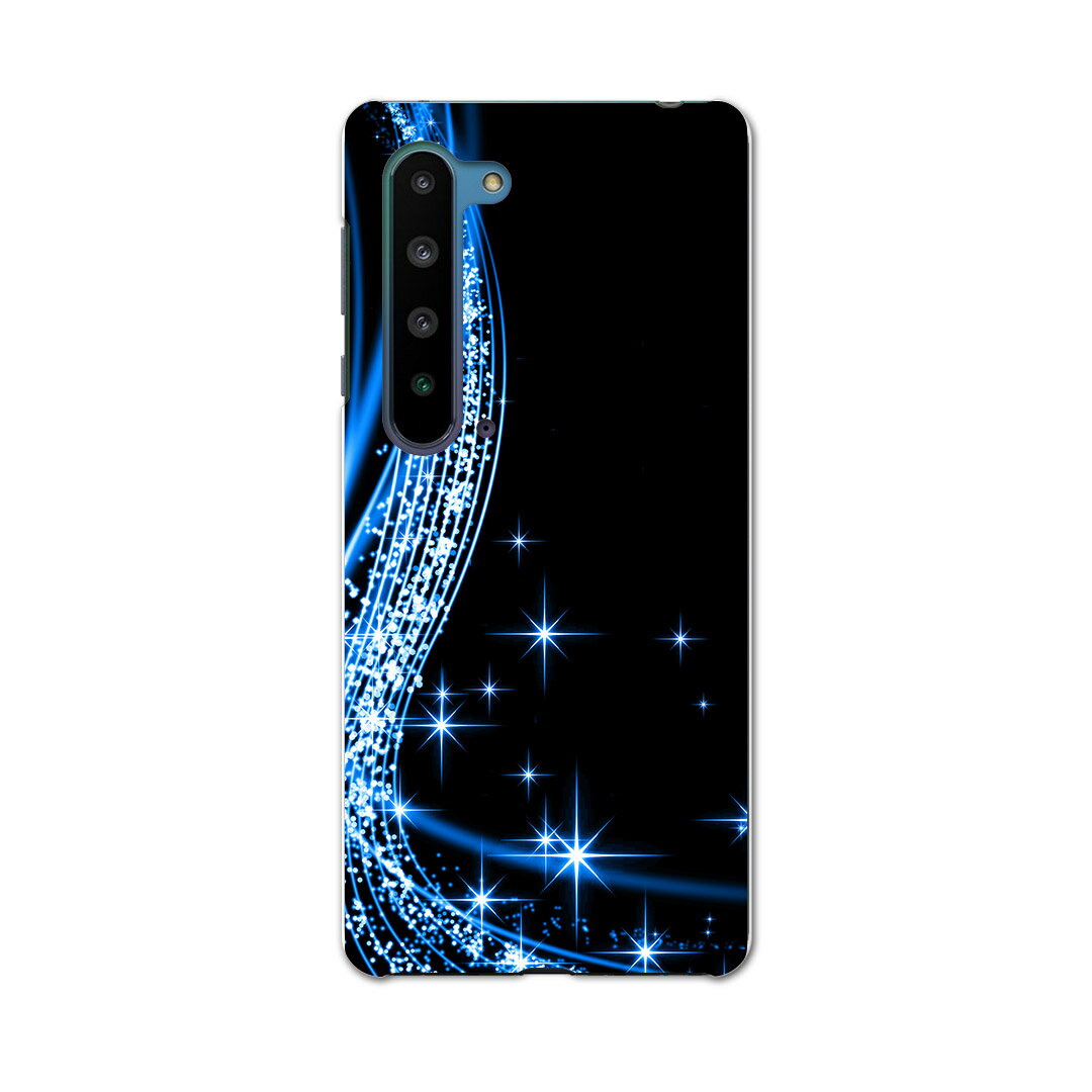 AQUOS R5G SH-51A アクオス アールファイブジー sh51a ドコモ docomo スマホ カバー ケース スマホケース スマホカバー PC ハードケース 003399 ラグジュアリー クール シンプル　青　キラキラ