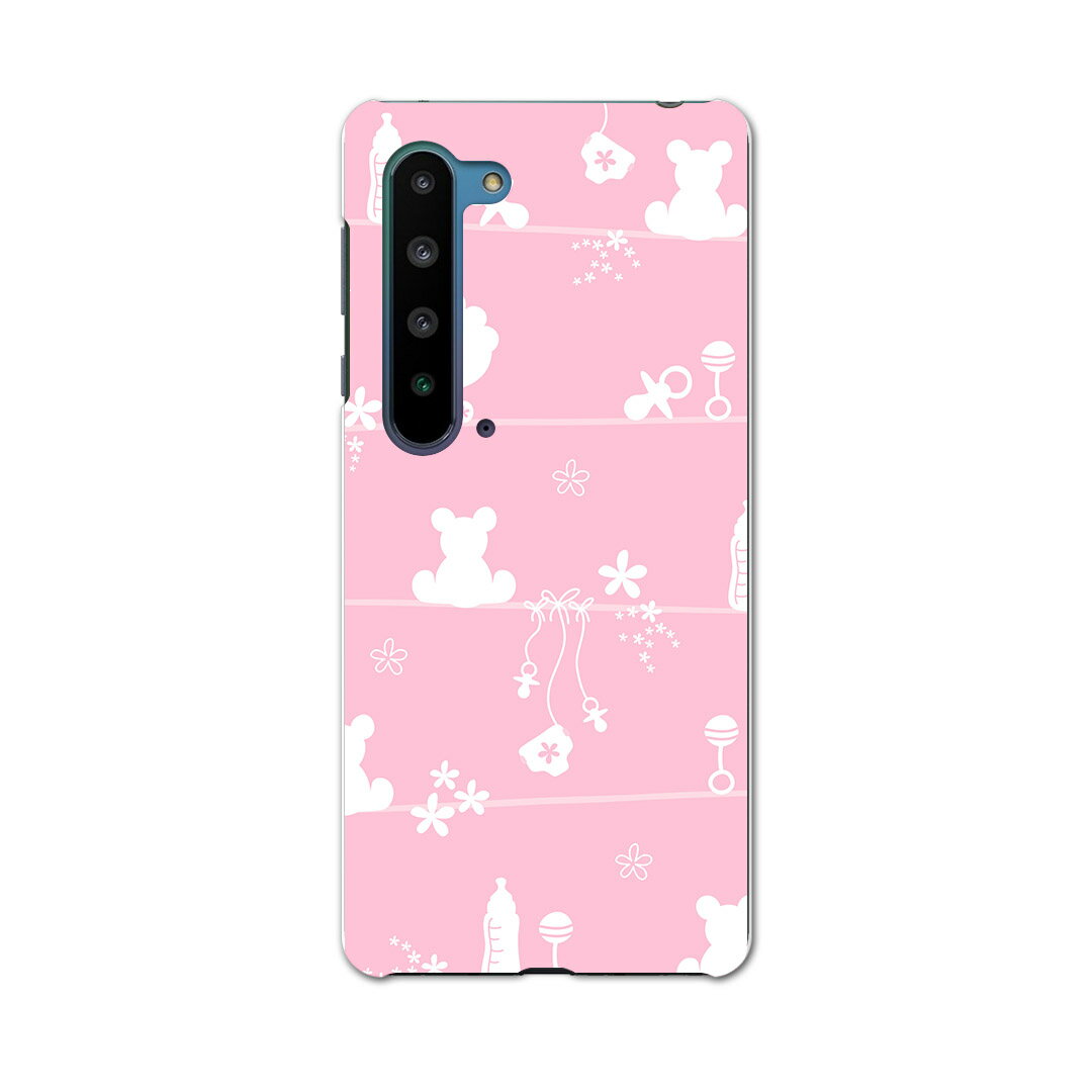 AQUOS R5G SH-51A アクオス アールファイブジー sh51a ドコモ docomo スマホ カバー ケース スマホケース スマホカバー PC ハードケース 004983 ラブリー ピンク　ベビー　イラストのサムネイル