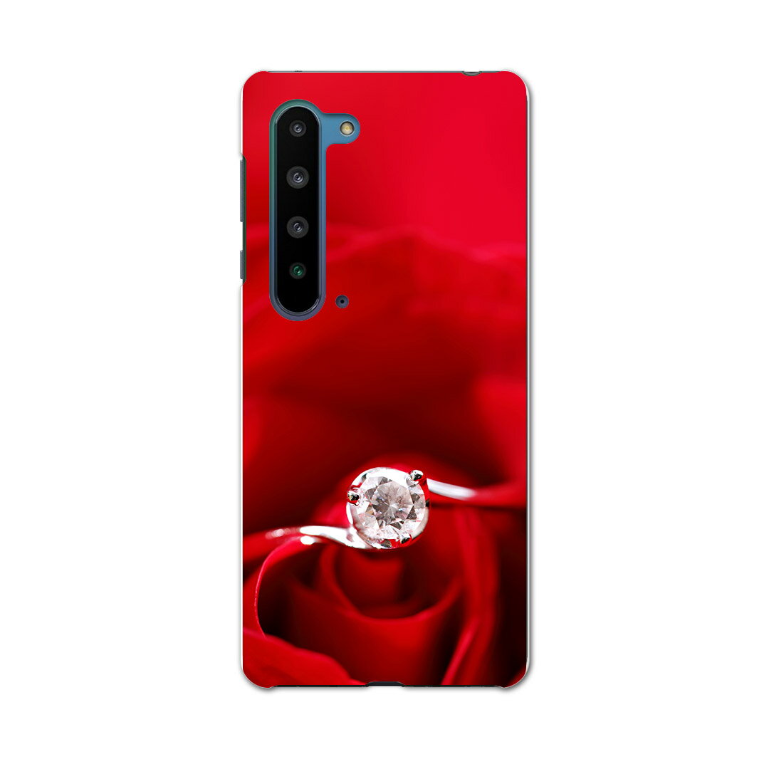 AQUOS R5G SHG01 アクオス アールファイブジー shg01 エーユー au スマホ カバー ケース スマホケース スマホカバー PC ハードケース 005136 赤　指輪　薔薇