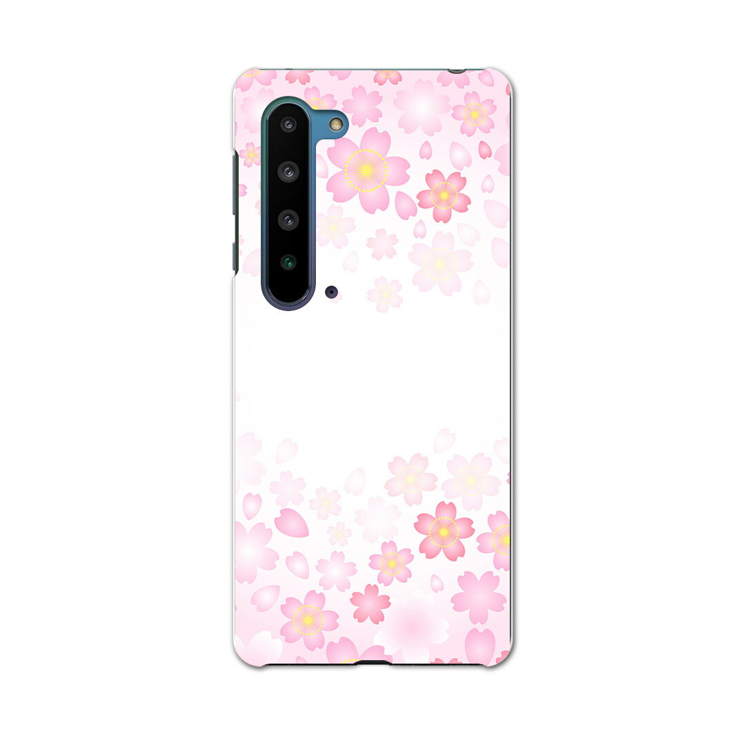 AQUOS R5G アクオス アールファイブジー aquosr5g ソフトバンク SoftBank スマホ カバー ケース スマホケース スマホカバー PC ハードケース 005307 桜 ピンク イラスト