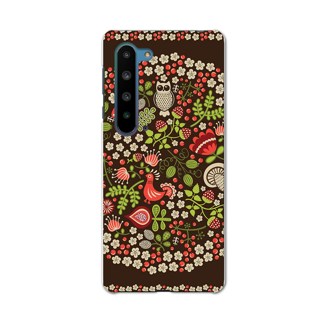 Rakuten - AQUOS R5G SHG01 アクオス アールファイブジー shg01 エーユー au スマホ カバー ケース スマホケース スマホカバー PC ハードケース 007787 花　フラワー　フクロウ　鳥