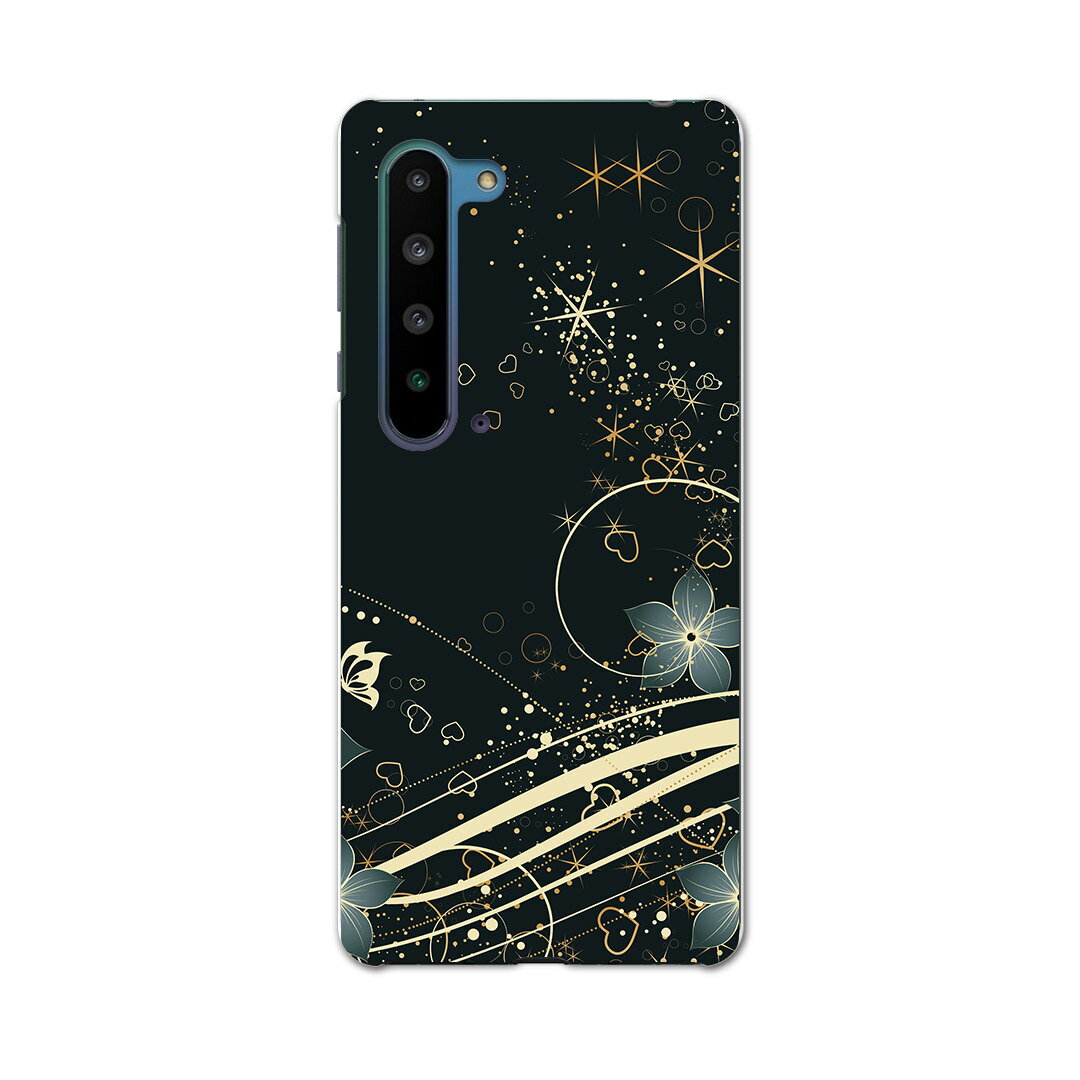 AQUOS R5G アクオス アールファイブジー aquosr5g ソフトバンク SoftBank スマホ カバー ケース スマホケース スマホカバー PC ハードケース 008948 花 フラワー 黒 ブラック