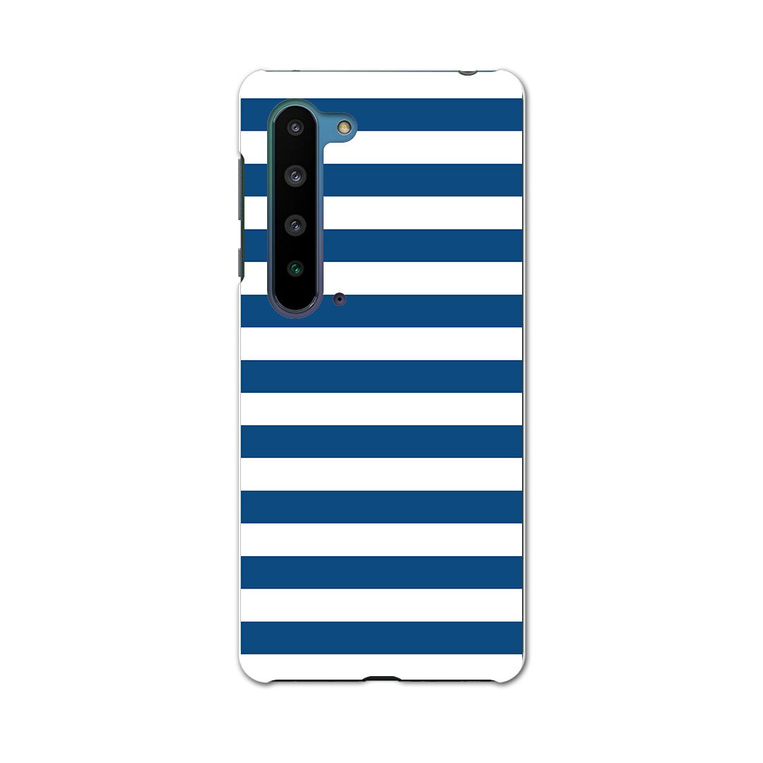 Rakuten - AQUOS R5G SH-51A アクオス アールファイブジー sh51a ドコモ docomo スマホ カバー ケース スマホケース スマホカバー PC ハードケース 009047 その他 シンプル　ボーダー　青