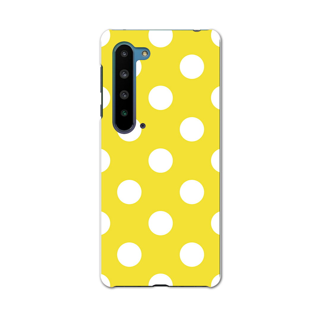 AQUOS R5G アクオス アールファイブジー aquosr5g ソフトバンク SoftBank スマホ カバー ケース スマホケース スマホカバー PC ハードケース 009073 シンプル 水玉 ドット 黄色