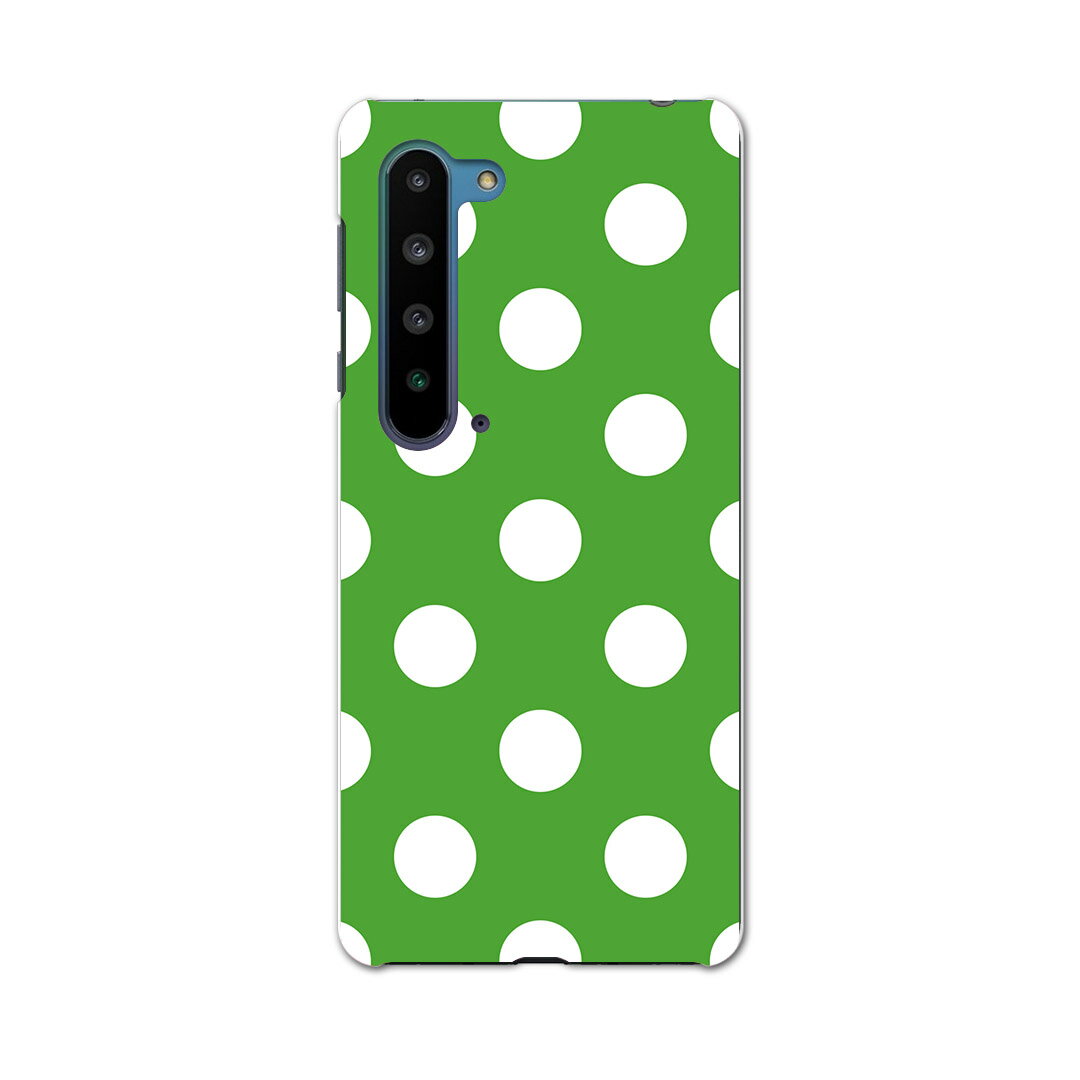 AQUOS R5G アクオス アールファイブジー aquosr5g ソフトバンク SoftBank スマホ カバー ケース スマホケース スマホカバー PC ハードケース 009087 シンプル 水玉 ドット 緑
