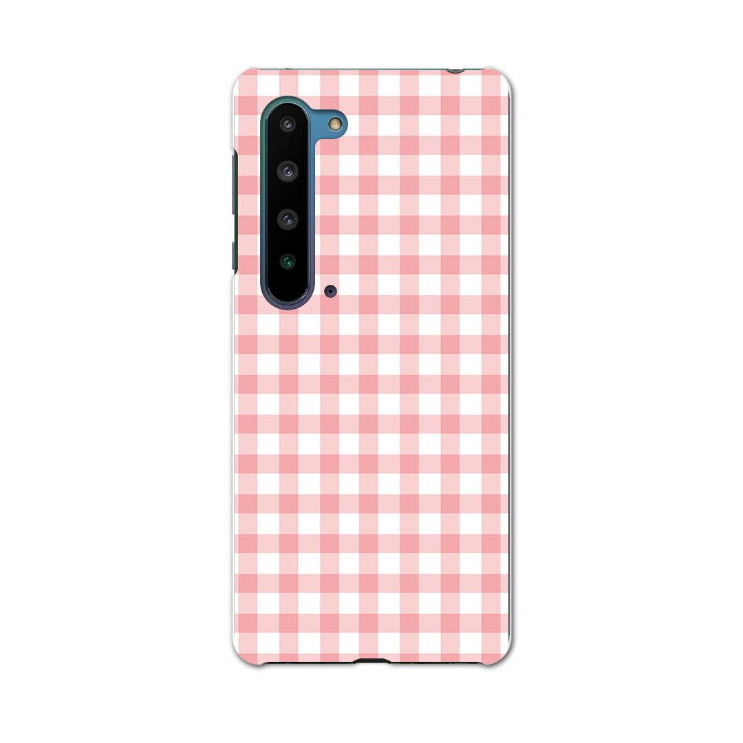 AQUOS R5G アクオス アールファイブジー aquosr5g ソフトバンク SoftBank スマホ カバー ケース スマホケース スマホカバー PC ハードケース 009232 チェック ピンク シンプル