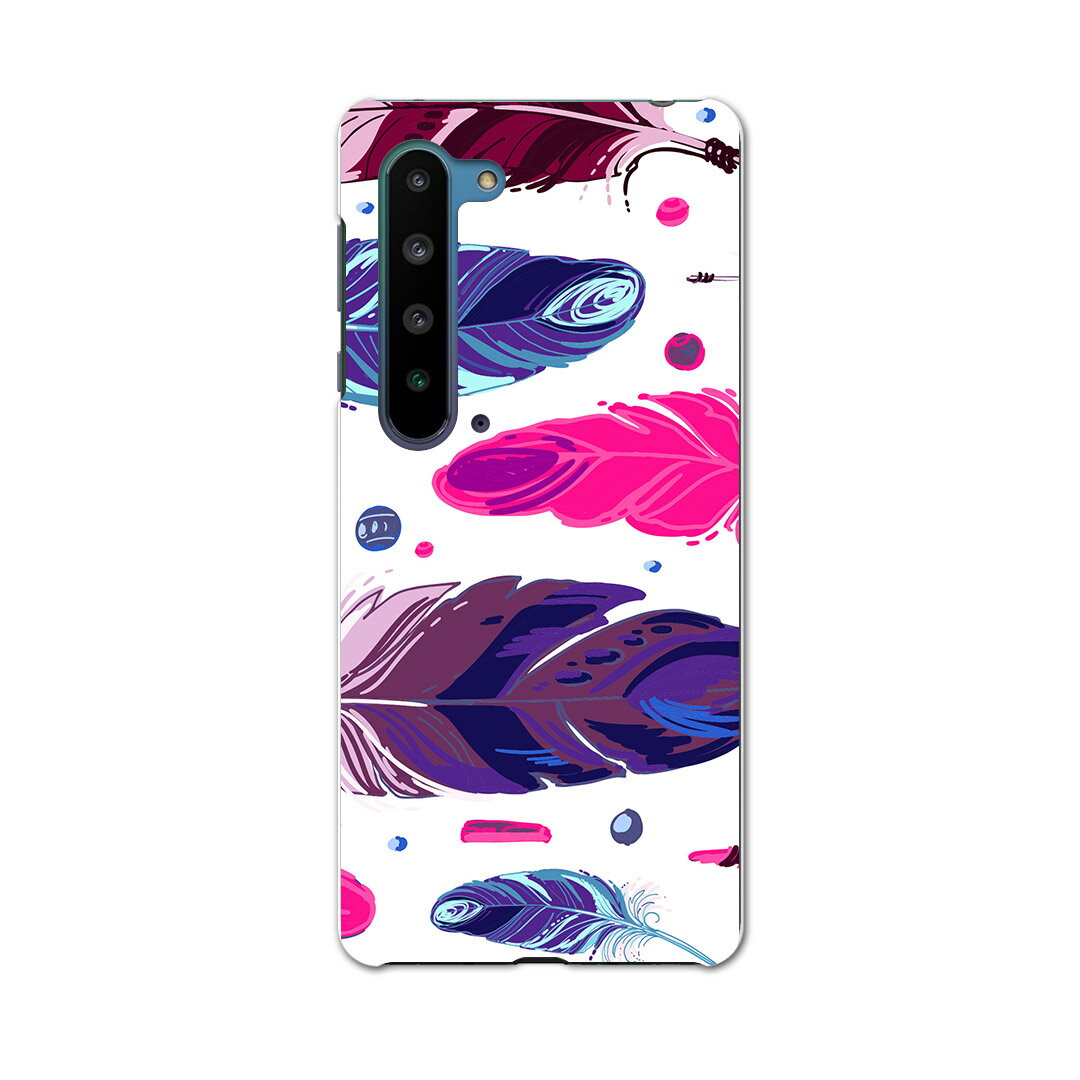 乐天商城 - AQUOS R5G SH-51A アクオス アールファイブジー sh51a ドコモ docomo スマホ カバー ケース スマホケース スマホカバー PC ハードケース 010592 羽　ピンク　青