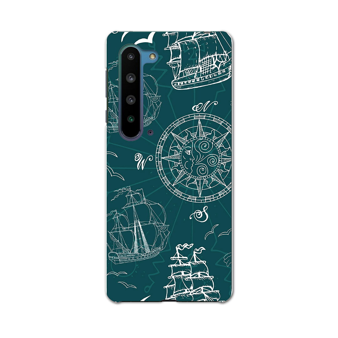 AQUOS R5G SH-51A アクオス アールファイブジー sh51a ドコモ docomo スマホ カバー ケース スマホケース スマホカバー PC ハードケース 011946 船 マーク 海