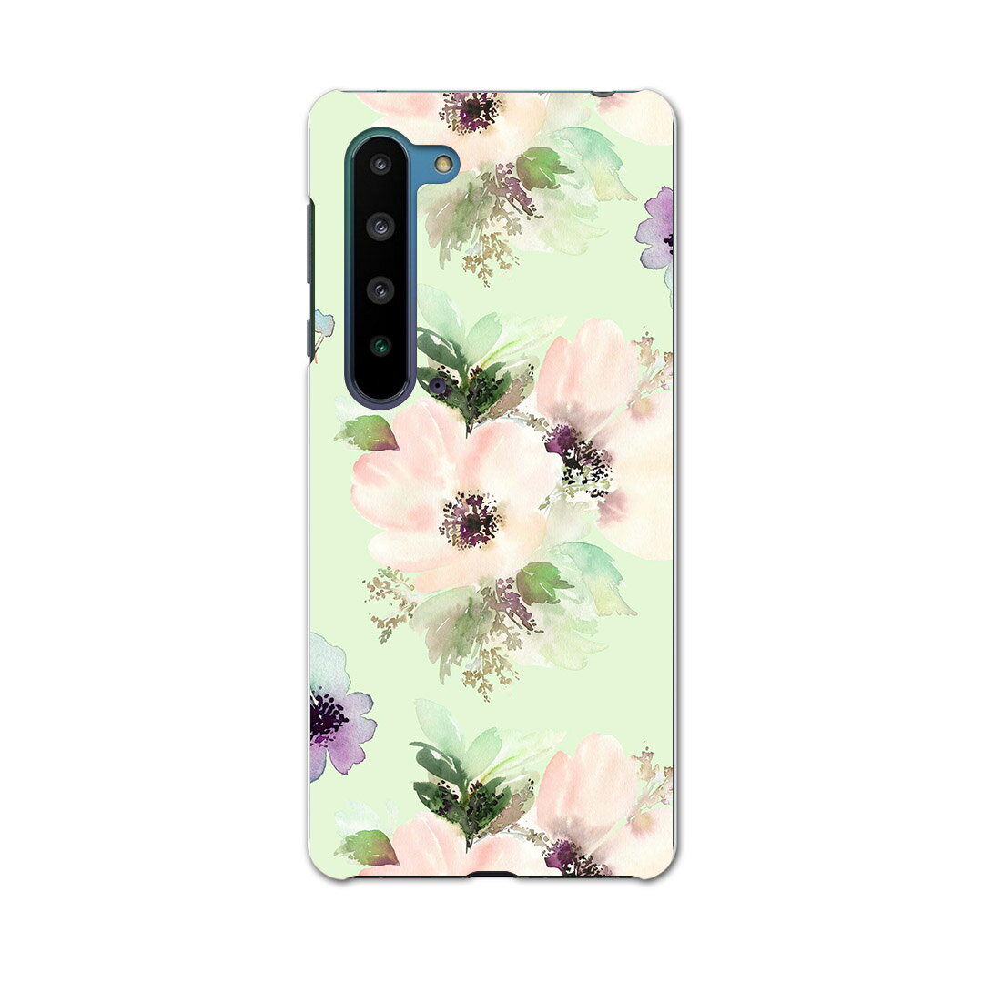 AQUOS R5G SHG01 アクオス アールファイブジー shg01 エーユー au スマホ カバー ケース スマホケース スマホカバー PC ハードケース 012216 花　パステル　花柄(2)