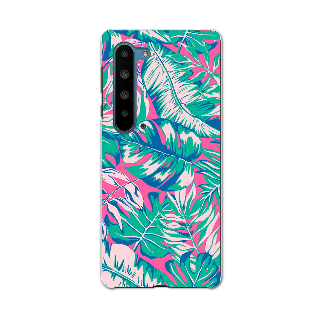 AQUOS R5G アクオス アールファイブジー aquosr5g ソフトバンク SoftBank スマホ カバー ケース スマホケース スマホカバー PC ハードケース 012224 植物　ピンク　緑