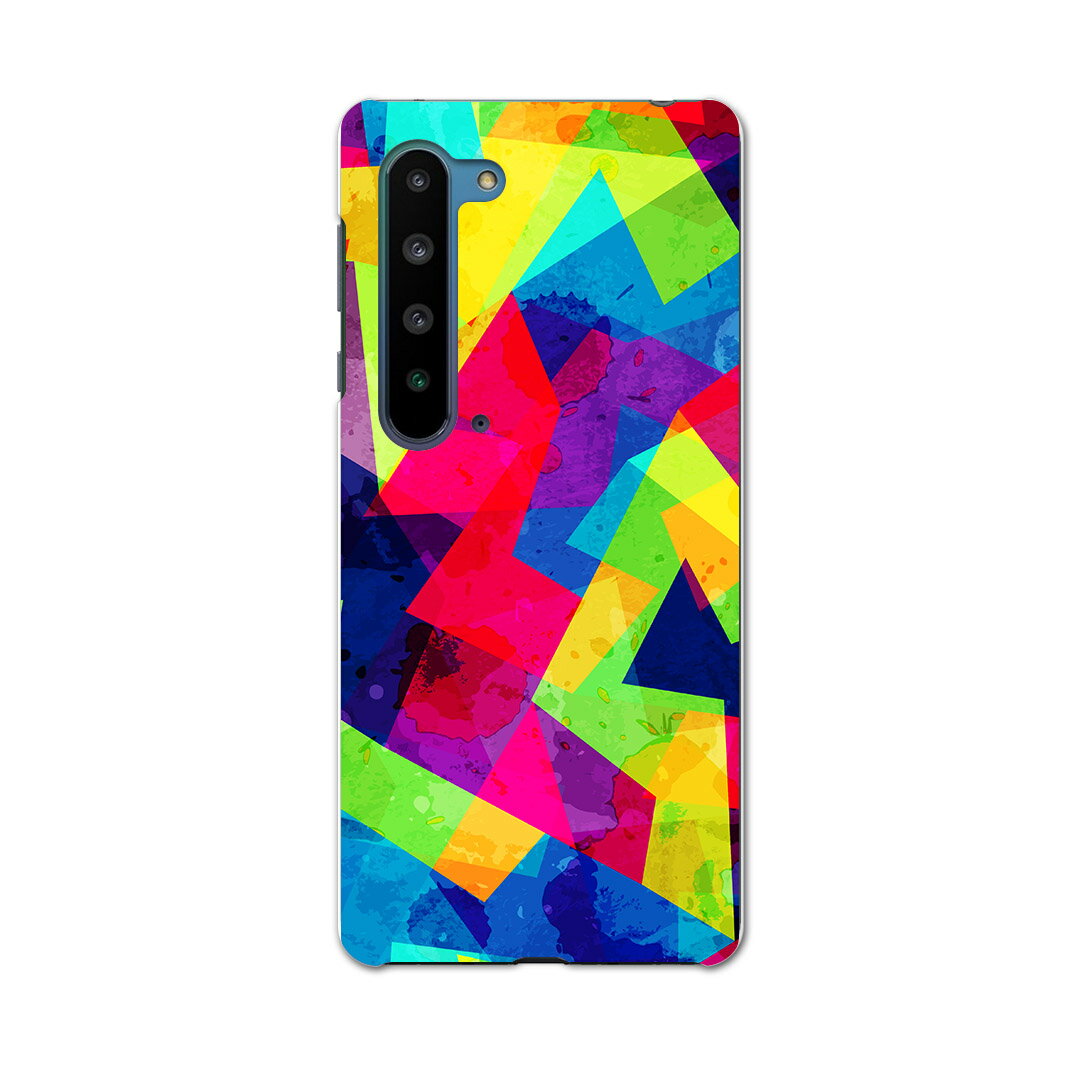 AQUOS R5G SH-51A アクオス アールファイブジー sh51a ドコモ docomo スマホ カバー ケース スマホケース スマホカバー PC ハードケース 012349 カラフル　柄　レインボー