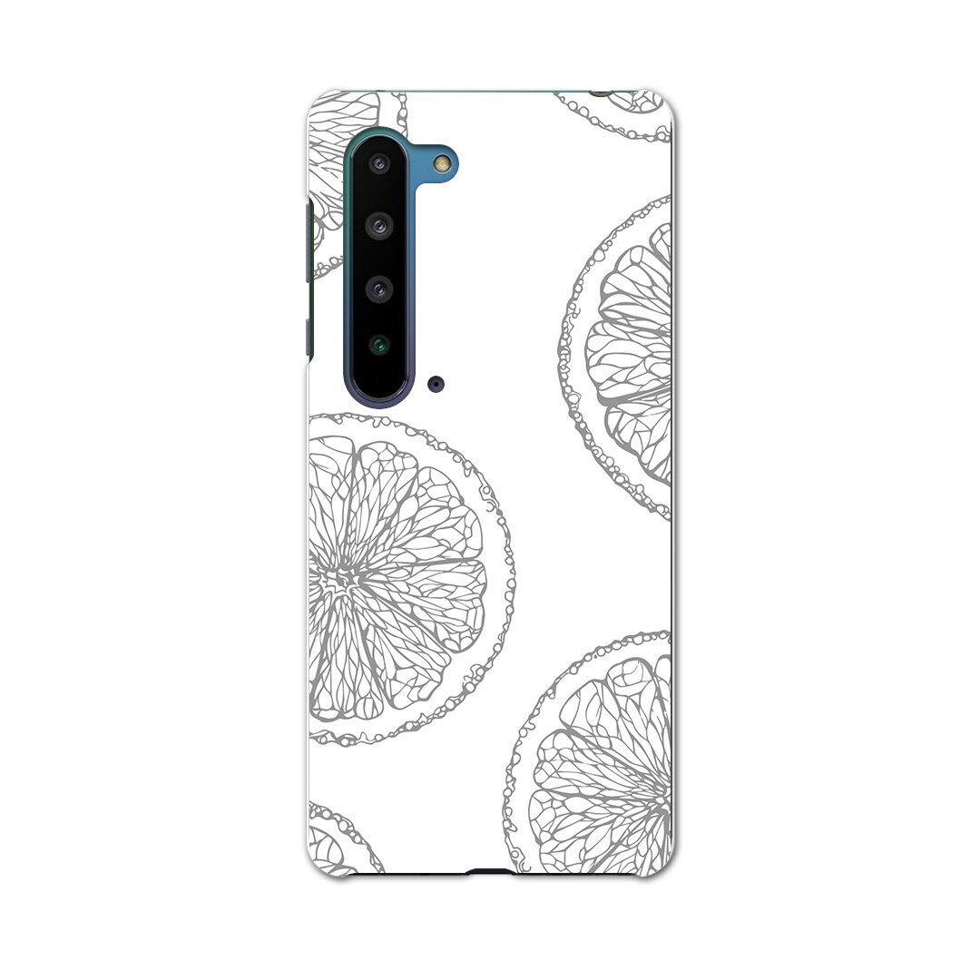 AQUOS R5G SH-51A アクオス アールファイブジー sh51a ドコモ docomo スマホ カバー ケース スマホケース スマホカバー PC ハードケース 012533 レモン 果物 グレー