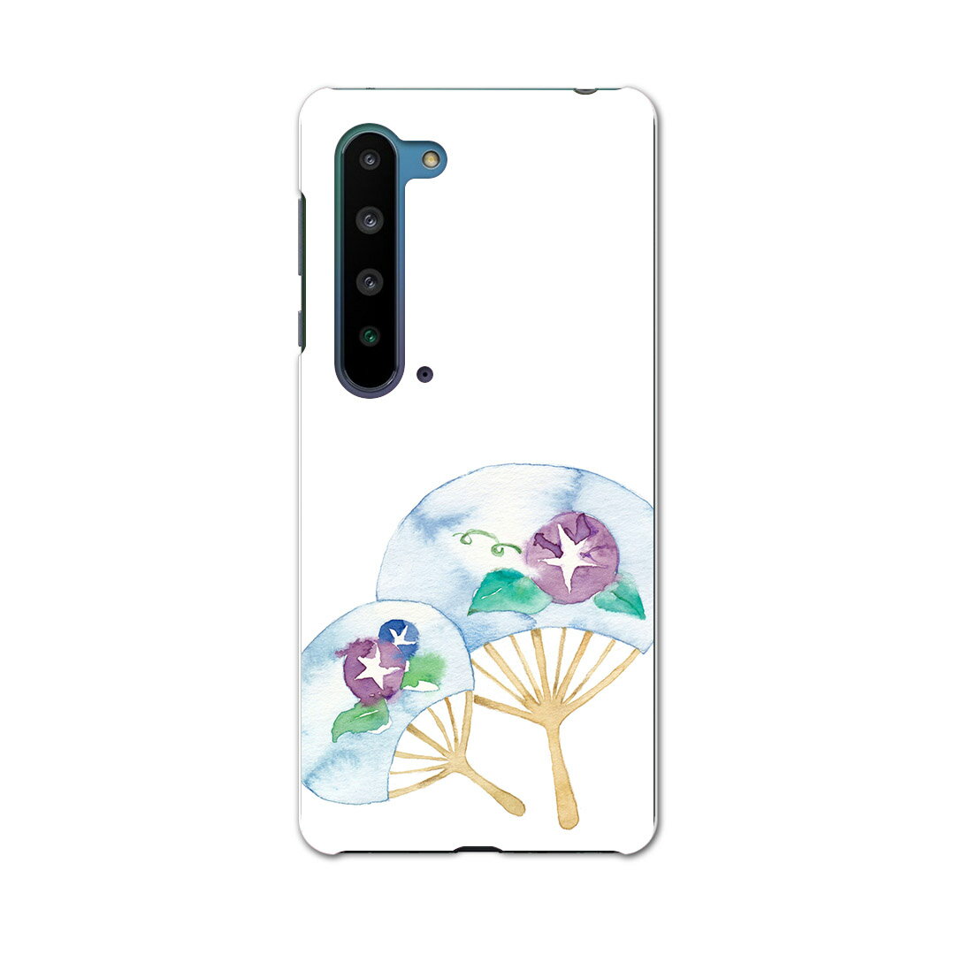 樂天商城 - AQUOS R5G SH-51A アクオス アールファイブジー sh51a ドコモ docomo スマホ カバー ケース スマホケース スマホカバー PC ハードケース 013720 うちわ　夏　アサガオ