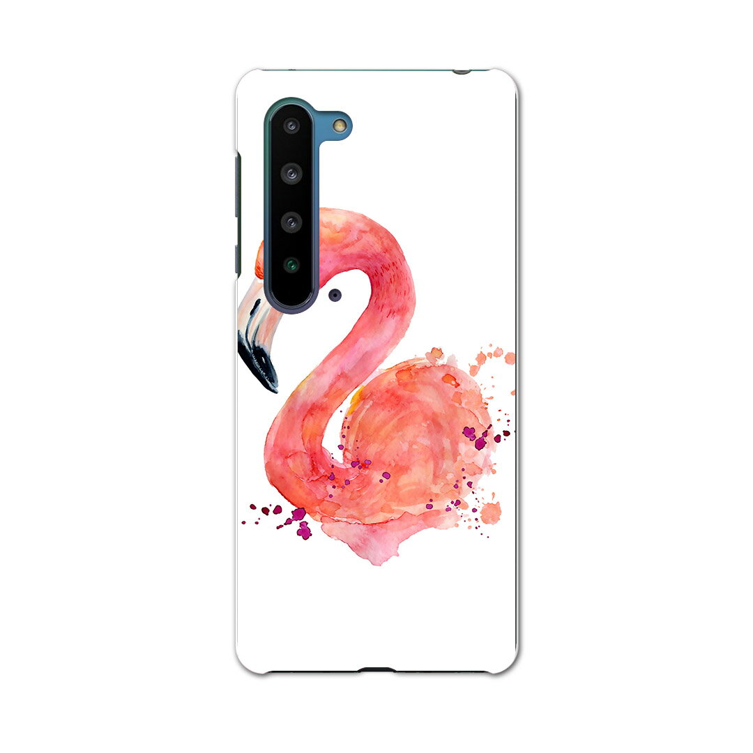 Rakuten - AQUOS R5G SH-51A アクオス アールファイブジー sh51a ドコモ docomo スマホ カバー ケース スマホケース スマホカバー PC ハードケース 014351 フラミンゴ　鳥　ピンク