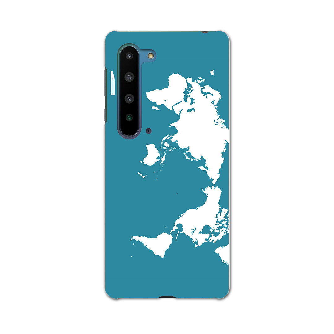 樂天商城 - AQUOS R5G アクオス アールファイブジー aquosr5g ソフトバンク SoftBank スマホ カバー ケース スマホケース スマホカバー PC ハードケース 016086 世界地図　単色　青