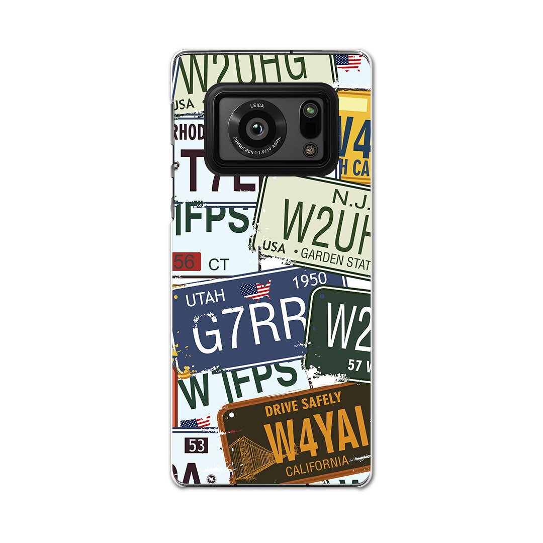 AQUOS R6 SH-51B SHARP シャープ アクオス docomo ドコモ スマホ カバー ケース スマホケース スマホカバー PC ハードケース 000171 プレート　英字　看板