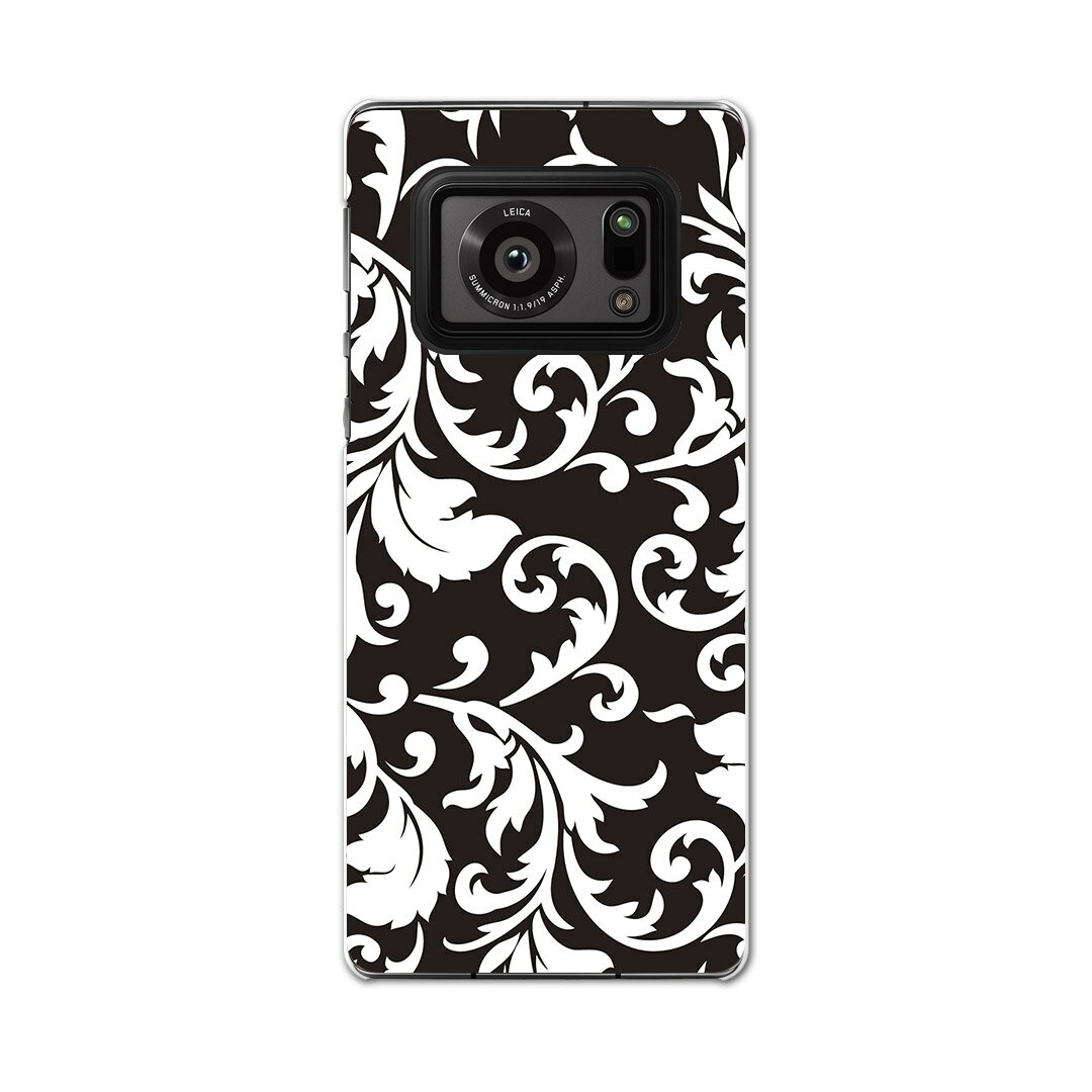 AQUOS R6 SH-51B SHARP シャープ アクオス docomo ドコモ スマホ カバー ケース スマホケース スマホカバー PC ハードケース 000511 リーフ　花柄