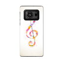 AQUOS R6 SH-51B SHARP シャープ アクオス docomo ドコモ スマホ カバー ケース スマホケース スマホカバー PC ハードケース 000968 ト音記号 音符(2)