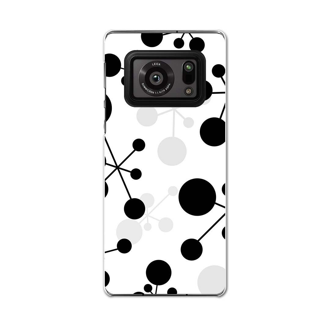 Mobile Phone Cases - AQUOS R6 SH-51B SHARP シャープ アクオス docomo ドコモ スマホ カバー ケース スマホケース スマホカバー PC ハードケース 002664 模様　黒　白