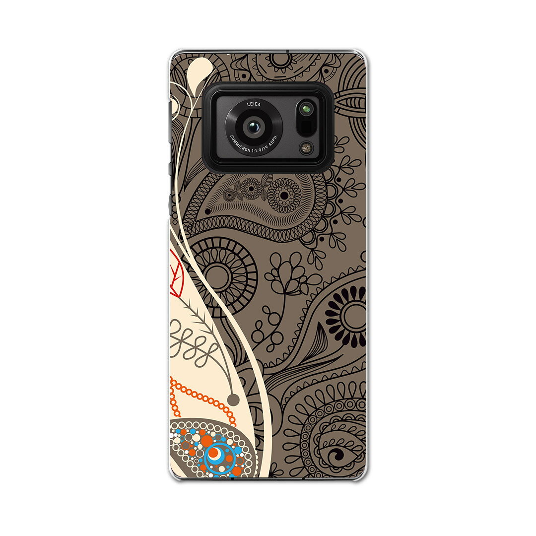 AQUOS R6 SH-51B SHARP シャープ アクオス docomo ドコモ スマホ カバー ケース スマホケース スマホカバー PC ハードケース 005158 ペイズリー　イラスト　模様