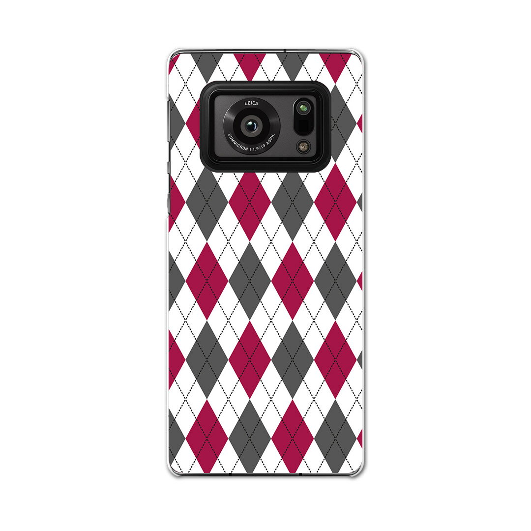 Rakuten - AQUOS R6 SH-51B SHARP シャープ アクオス docomo ドコモ スマホ カバー ケース スマホケース スマホカバー PC ハードケース 007100 アーガイル　模様