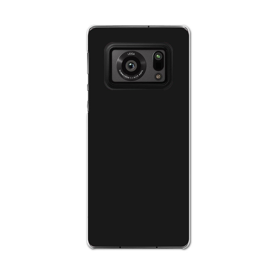 AQUOS R6 SH-51B SHARP シャープ アクオス docomo ドコモ スマホ カバー ケース スマホケース スマホカバー PC ハードケース 009016 シンプル　無地　黒