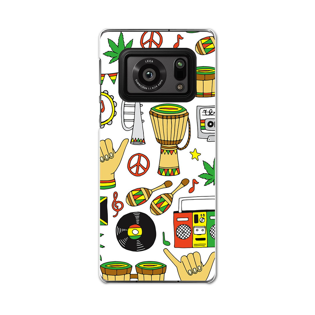 AQUOS R6 SH-51B SHARP シャープ アクオス docomo ドコモ スマホ カバー ケース スマホケース スマホカバー PC ハードケース 010915 レゲエ　音楽　ミュージック
