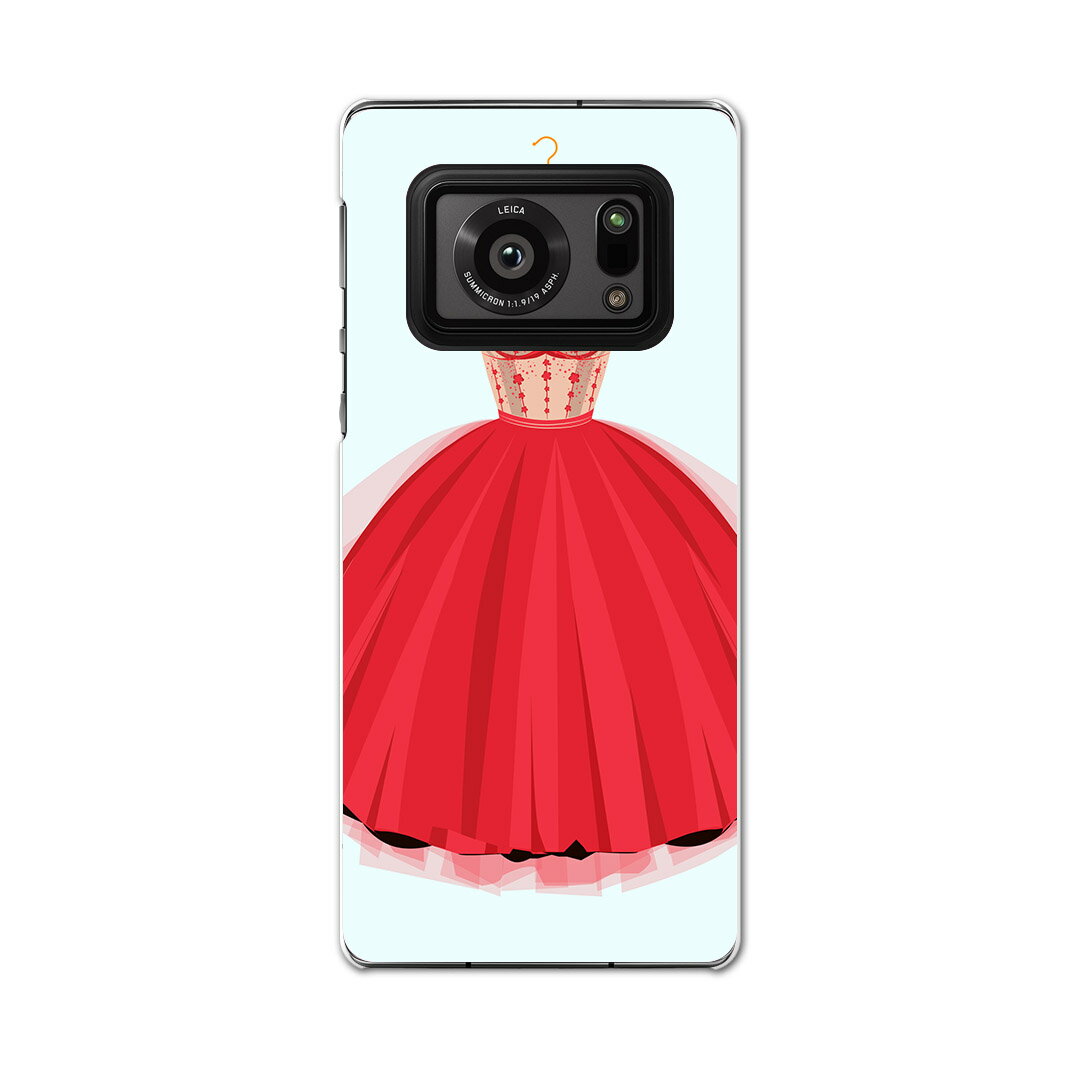 Rakuten - AQUOS R6 SH-51B SHARP シャープ アクオス docomo ドコモ スマホ カバー ケース スマホケース スマホカバー PC ハードケース 011374 ドレス　赤　ファッション