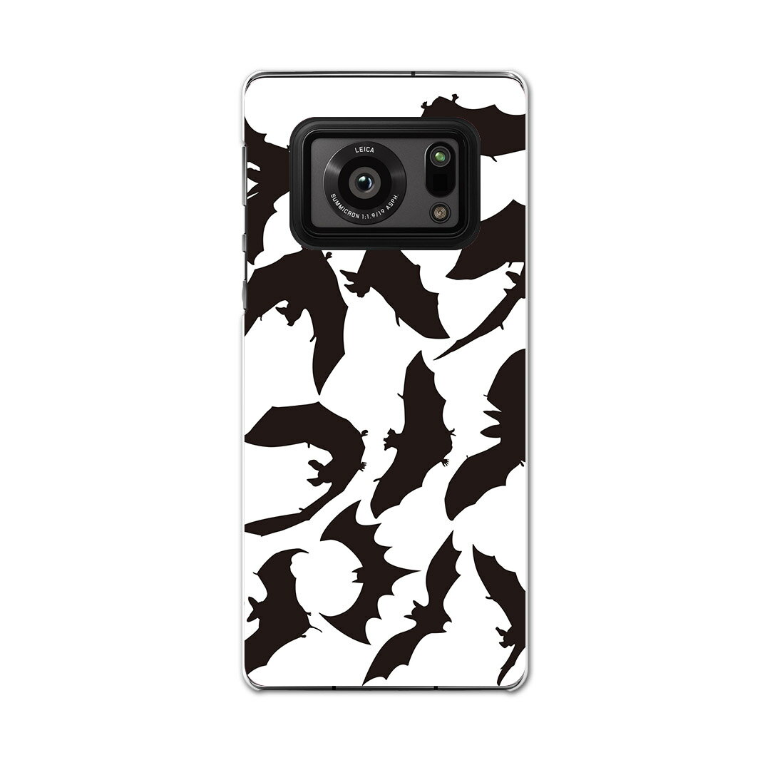 AQUOS R6 SH-51B SHARP シャープ アクオス docomo ドコモ スマホ カバー ケース スマホケース スマホカバー PC ハードケース 013864 ハロウィン　コウモリのサムネイル