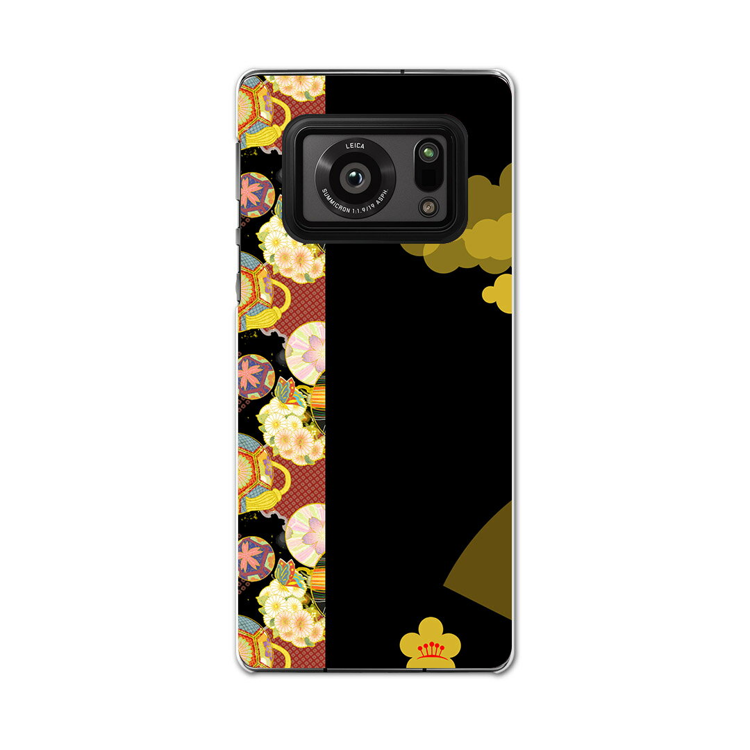 AQUOS R6 SH-51B SHARP シャープ アクオス docomo ドコモ スマホ カバー ケース スマホケース スマホカバー PC ハードケース 014069 和柄　花　フラワー