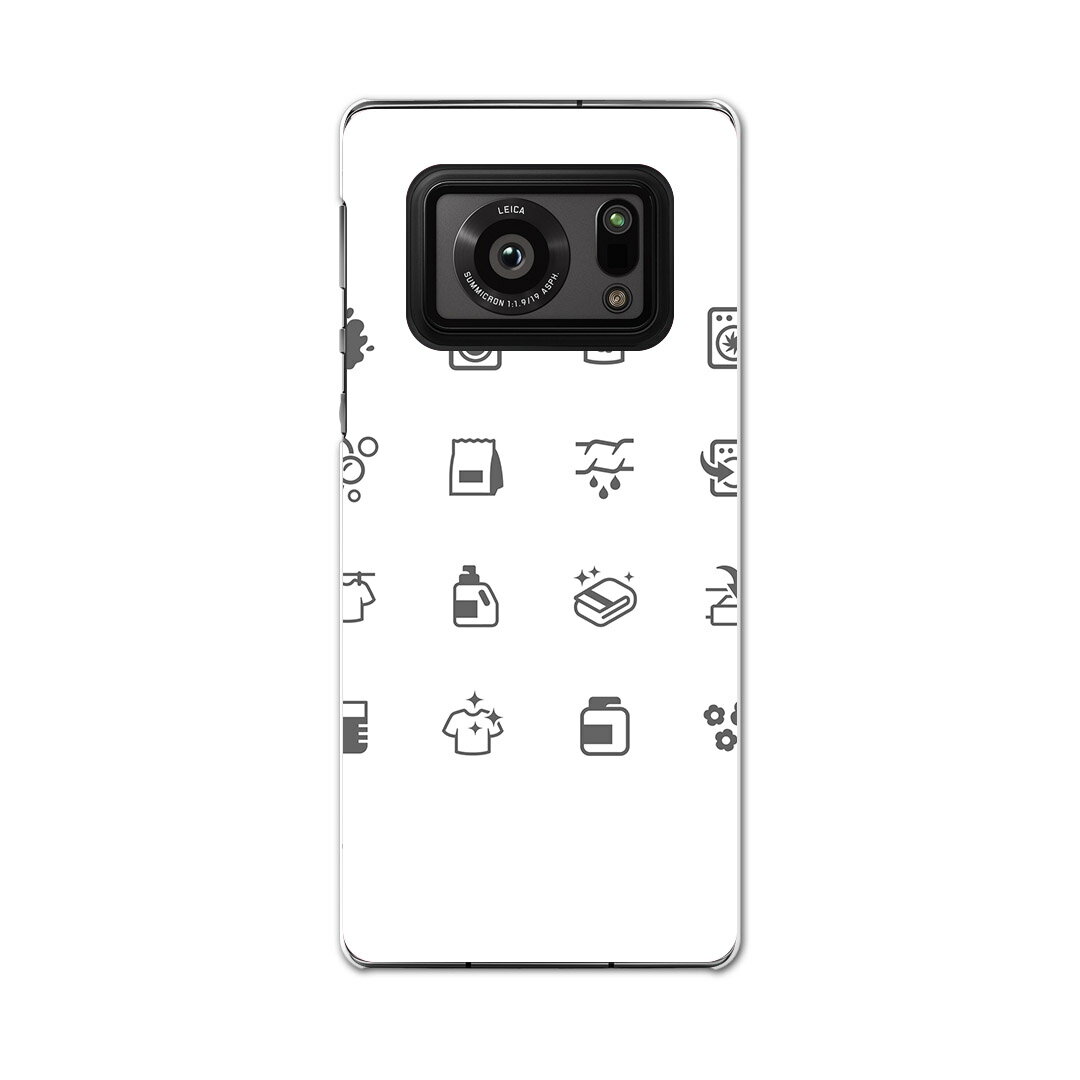 AQUOS R6 SH-51B SHARP シャープ アクオス docomo ドコモ スマホ カバー ケース スマホケース スマホカバー PC ハードケース 015581 服 アイコン バッチ