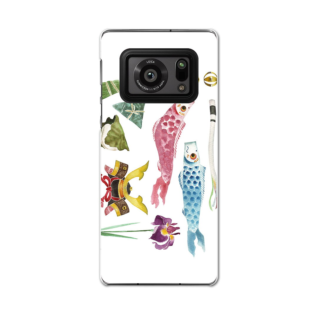 AQUOS R6 SH-51B SHARP シャープ アクオス docomo ドコモ スマホ カバー ケース スマホケース スマホカバー PC ハードケース 016460 鯉のぼり こどもの日 柏餅