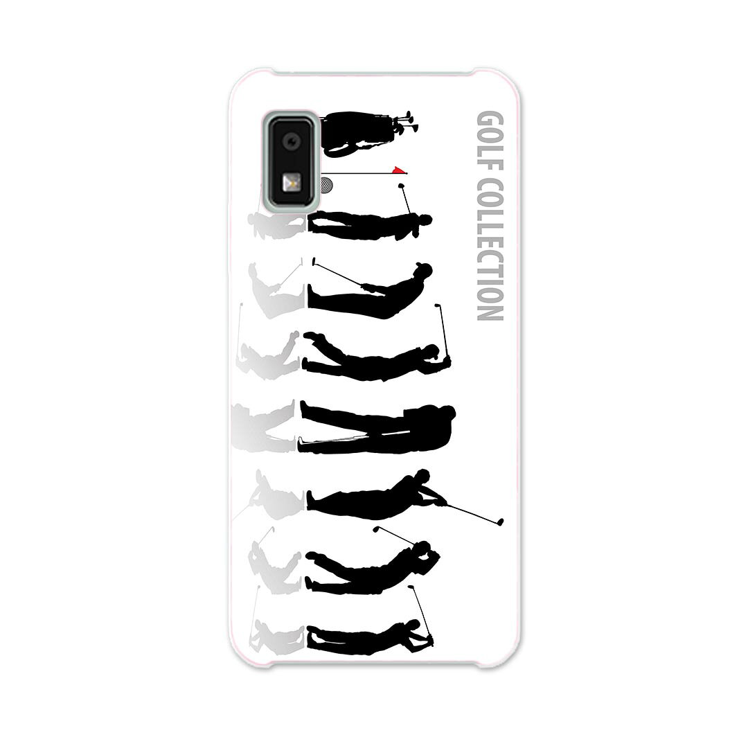 AQUOS wish2 / wish 用ハード ケース SH-51C / SHG06 / A104SH / SH-M20 各キャリア 共通対応 ケース カバー sh51c ハードケース 000140 ゴルフ　ショット　イラスト