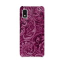 AQUOS wish2 / wish 用ハード ケース SH-51C / SHG06 / A104SH / SH-M20 各キャリア 共通対応 ケース カバー sh51c ハードケース 001162 ペイズリー 赤紫(2)