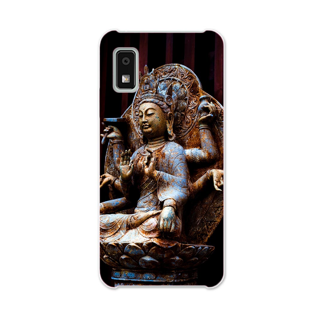 AQUOS wish2 / wish 用ハード ケース SH-51C / SHG06 / A104SH / SH-M20 各キャリア 共通対応 ケース カバー sh51c ハードケース 005093 仏像　写真　黒