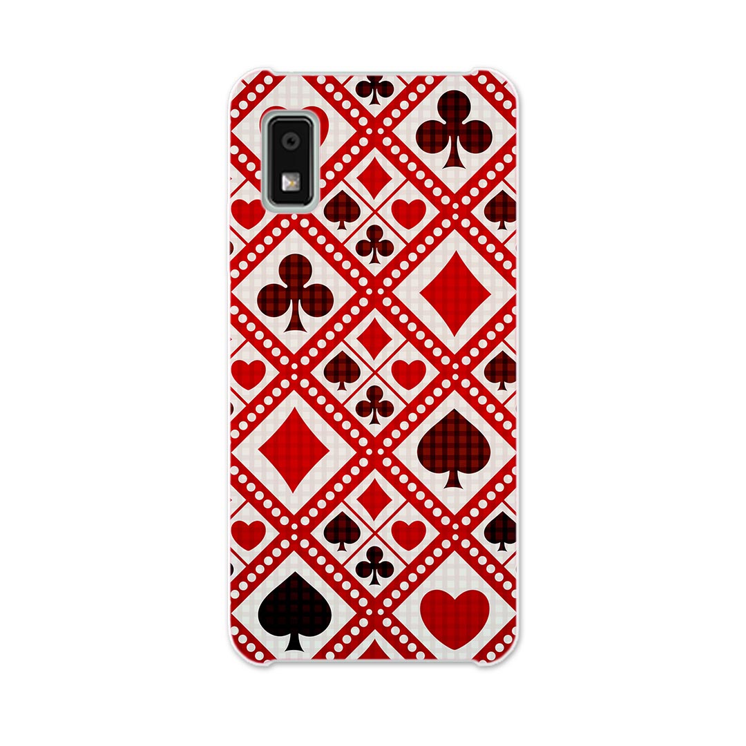 AQUOS wish2 / wish 用ハード ケース SH-51C / SHG06 / A104SH / SH-M20 各キャリア 共通対応 ケース カバー sh51c ハードケース 008202 模様　赤　レッド　トランプ　ハート