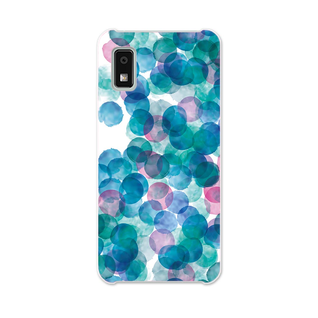 Rakuten - AQUOS wish2 / wish 用ハード ケース SH-51C / SHG06 / A104SH / SH-M20 各キャリア 共通対応 ケース カバー sh51c ハードケース 008584 青　ブルー　模様　丸